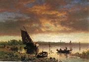 Albert Bierstadt Harbor_Scene oil painting artist